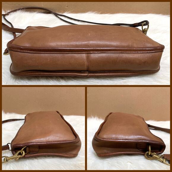 COACH Vintage NY Brown Leather 3-way BASIC BAG Clutch Wristlet Shoulder Bag 9455 - Picture 6 of 16